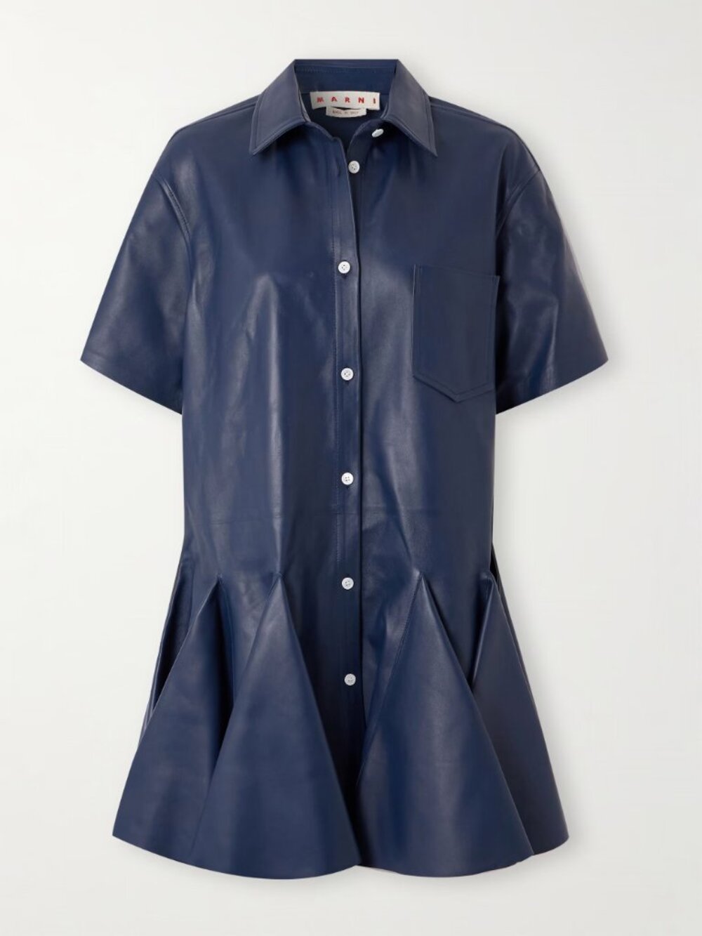 MARNI Calf Leather Blue Shirt Dress (Size 40 IT) *BRAND NEW W/ TAGS* - Picture 9 of 9